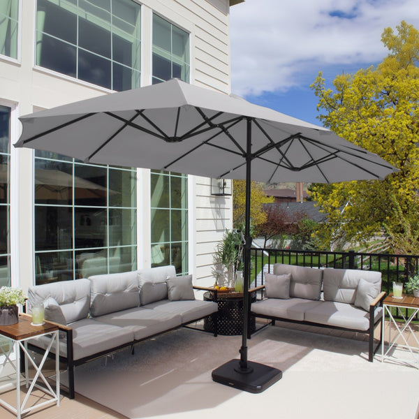 4m Large Double-Sided Garden Parasol