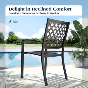 Outdoor Dining Sets 4 Seater Metal Garden Table and Chairs Set