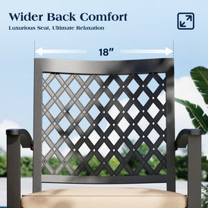 Metal Stackable Garden Chairs Set of 2/4