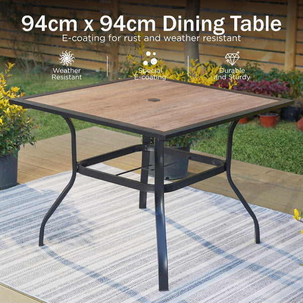 Outdoor Dining Sets 4 Seater Metal Garden Table and Chairs Set