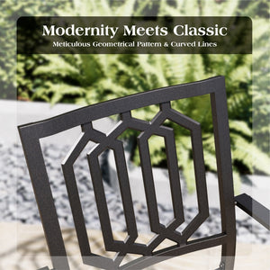 Outdoor Dining Sets 4 Seater Metal Garden Table and Chairs Set