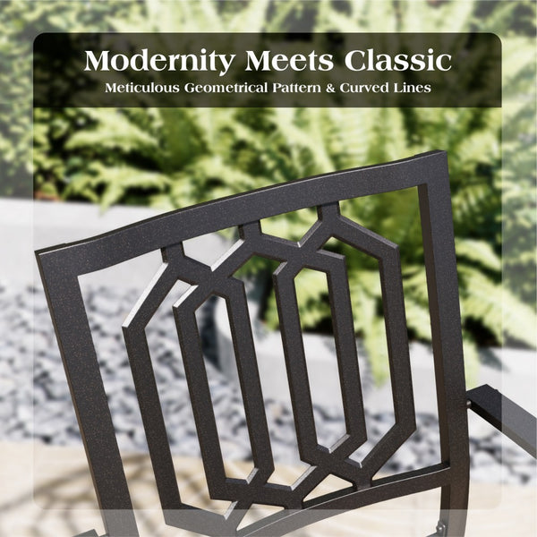 Outdoor Dining Sets 4 Seater Metal Garden Table and Chairs Set