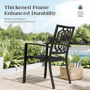 Outdoor Dining Sets 4 Seater Metal Garden Table and Chairs Set