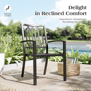 Outdoor Dining Sets 4 Seater Metal Garden Table and Chairs Set