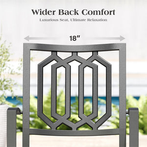 Outdoor Dining Sets 4 Seater Metal Garden Table and Chairs Set
