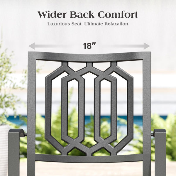 Outdoor Dining Sets 4 Seater Metal Garden Table and Chairs Set