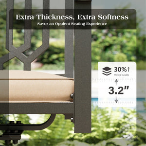 Metal Stackable Garden Chairs Set of 2/4