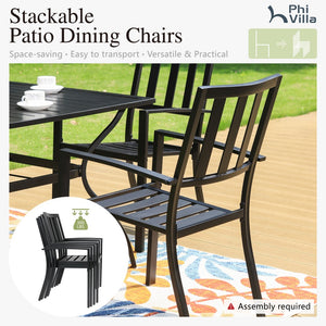 Outdoor Dining Sets 4 Seater Metal Garden Table and Chairs Set
