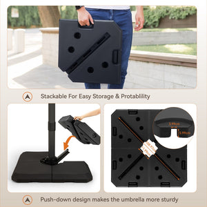 Heavy Duty Fillable Weighted Base for Cantilever Parasols
