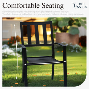Outdoor Dining Sets 4 Seater Metal Garden Table and Chairs Set