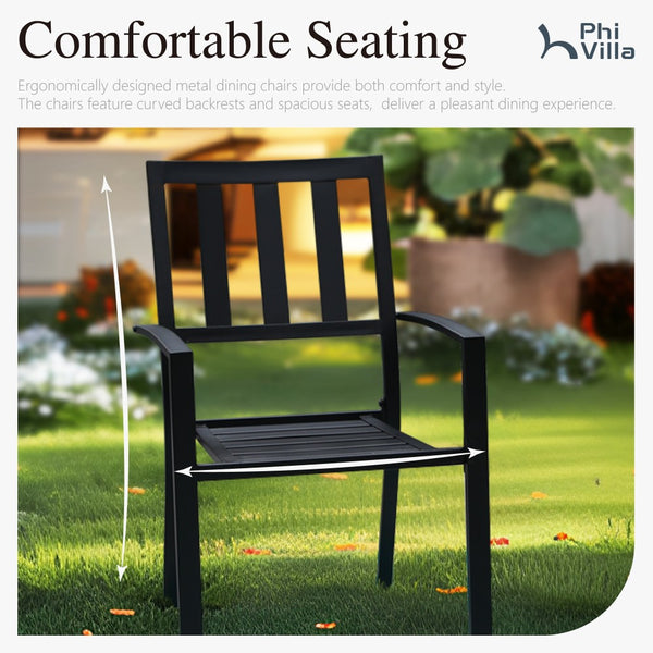 Outdoor Dining Sets 4 Seater Metal Garden Table and Chairs Set