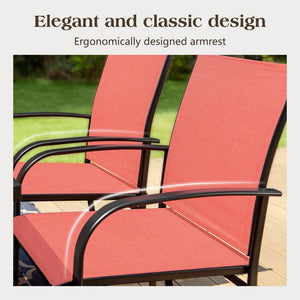 Lightweight Textilene Garden Dining Chairs 4PC