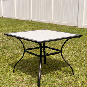 Marble-like Carbon Crystal Square Table