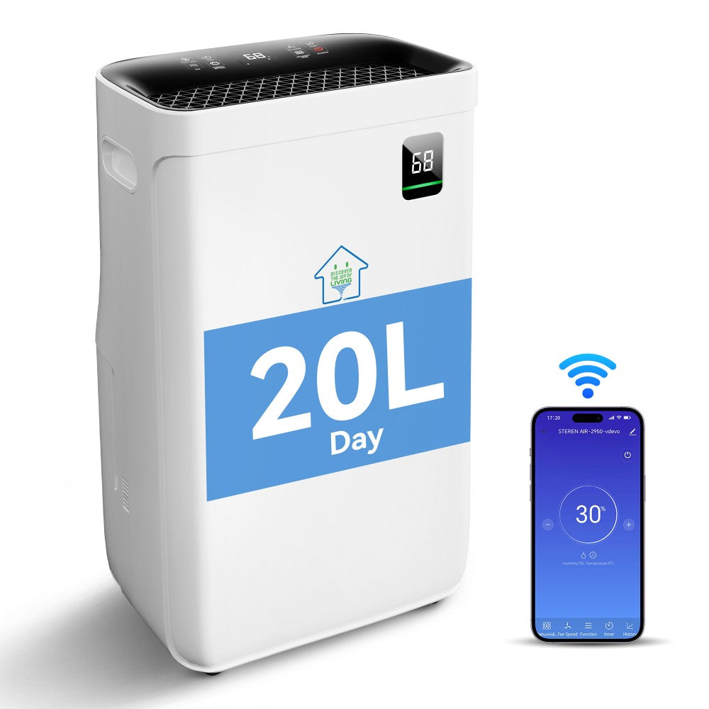 Smart Dehumidifier for Large Rooms with Drying Mode and Humidity Control