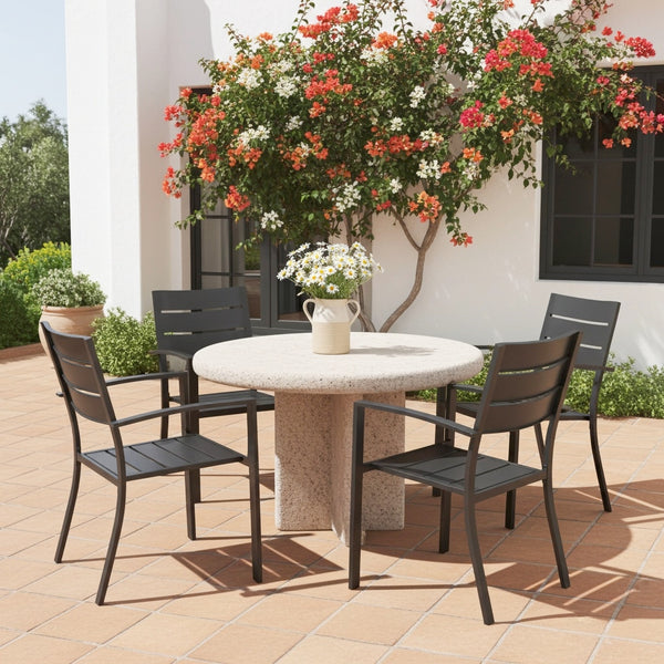 Outdoor Stackable Steel Dining Chairs
