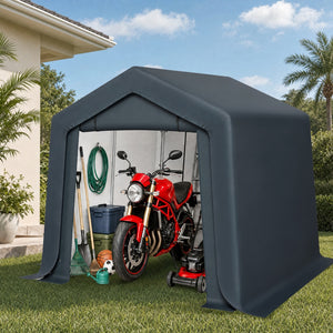 Waterproof portable carport storage tent for rear garden motorbike and outdoor gear storage
