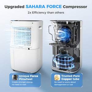 Smart Dehumidifier for Large Rooms with Drying Mode and Humidity Control