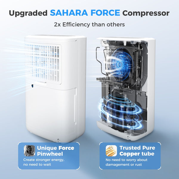 12L Home Dehumidifier with Dry Mode and Smart Humidity Control