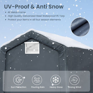 Multi-Sized PE Carport and Storage Tent