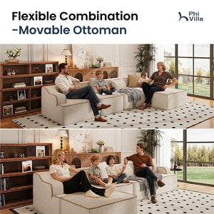 L Shaped Modular Sectional Sofa Compressed Boneless Couch