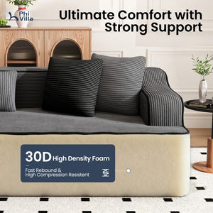 L Shaped Modular Sectional Sofa Compressed Boneless Couch