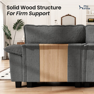 U‑Shaped Cosy Corduroy Sofa with Chaise