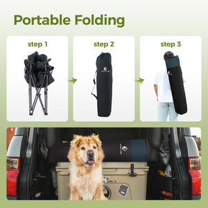 Green Thick Padded Camping Chair with Armrests