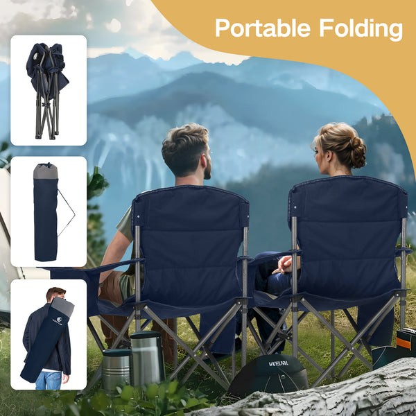 Thickened Folding Camping Chair with Armrests