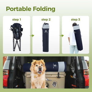 Navy Blue Thick Padded Camping Chair with Armrests