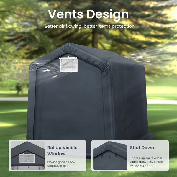 Multi-Sized PE Carport and Storage Tent