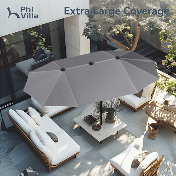 4m Large Double-Sided Garden Parasol