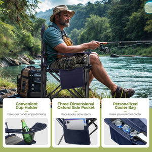 Thickened Folding Camping Chair with Armrests