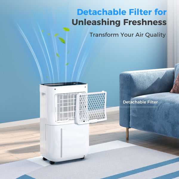 Smart Dehumidifier for Large Rooms with Drying Mode and Humidity Control