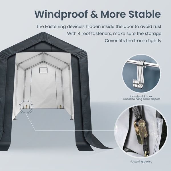 Multi-Sized PE Carport and Storage Tent