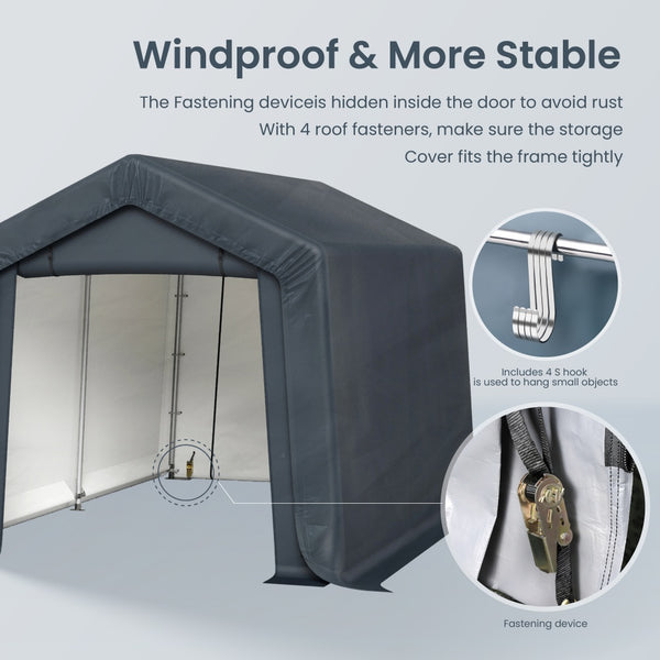 Multi-Sized PE Carport and Storage Tent