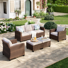 all-weather rattan sofa set for back garden leisure
