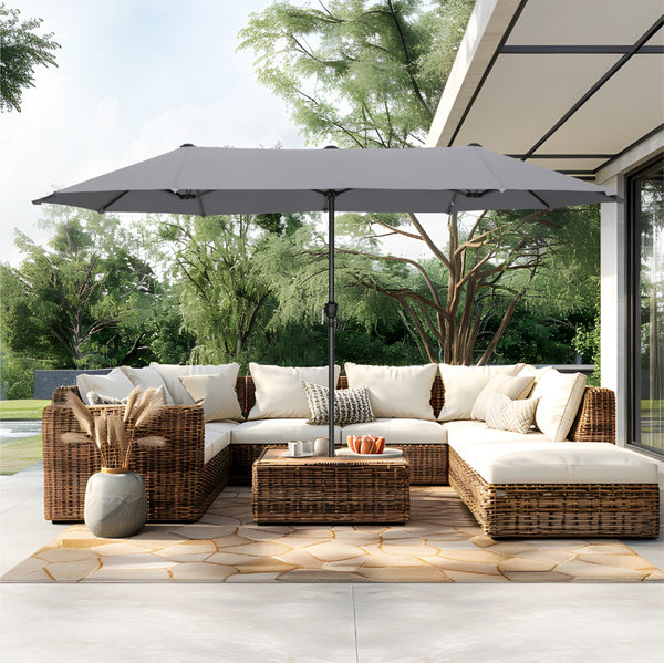 4m Large Double-Sided Garden Parasol