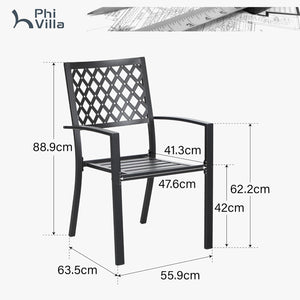 Outdoor Dining Sets 4 Seater Metal Garden Table and Chairs Set