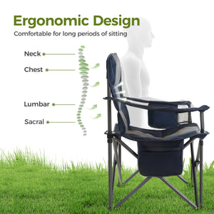 Thickened Folding Camping Chair with Armrests