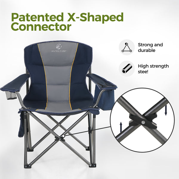 Thickened Folding Camping Chair with Armrests