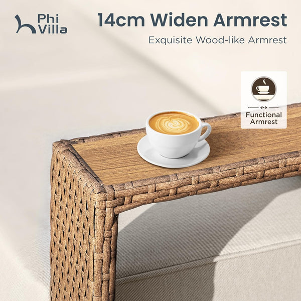 Catalina 6-Seater Modern Patio Sectional Rattan Sofa Set