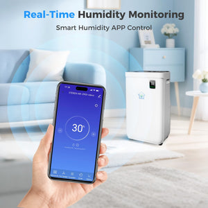 Smart Dehumidifier for Large Rooms with Drying Mode and Humidity Control