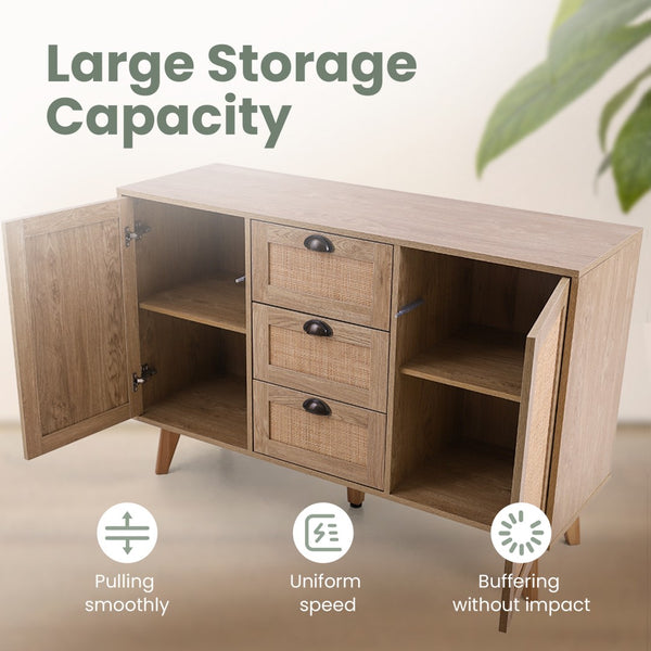 Natural Rattan Storage Cabinet and Chest of Drawers