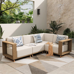 Catalina 4-Seater Modern Rattan Outdoor Sofa Set