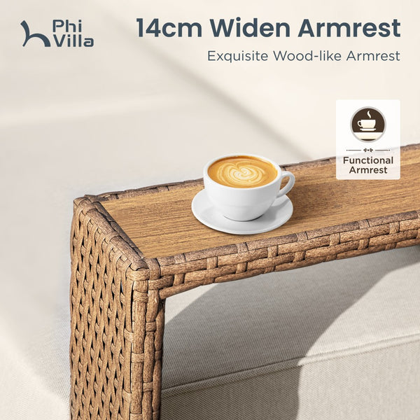 Catalina 6-Seater Modern Patio Sectional Rattan Sofa Set