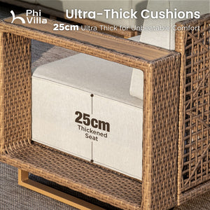 Catalina 4-Seater Modern Rattan Outdoor Sofa Set