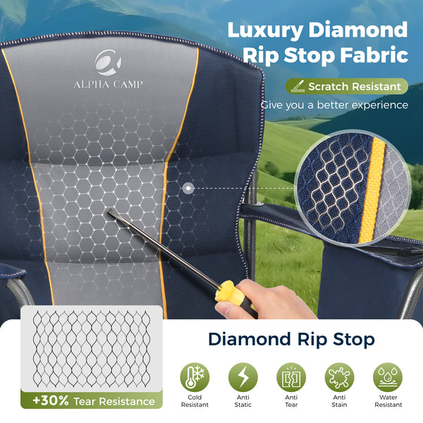 Thickened Folding Camping Chair with Armrests