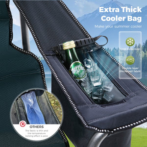 Green Thick Padded Camping Chair with Armrests