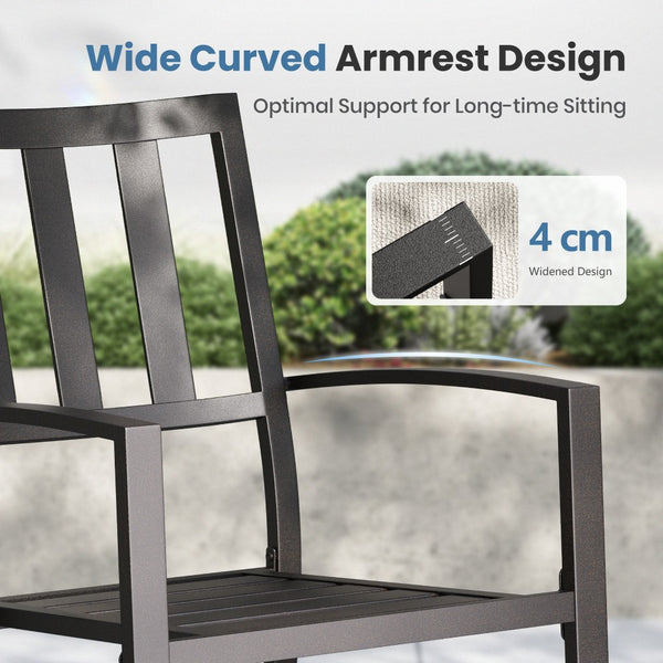 Outdoor Dining Sets 4 Seater Metal Garden Table and Chairs Set