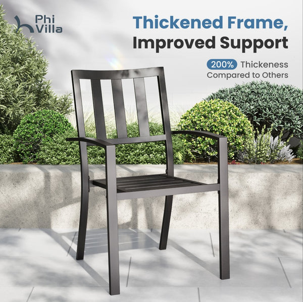 Outdoor Dining Sets 4 Seater Metal Garden Table and Chairs Set